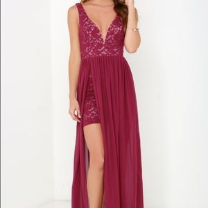 Maxi maroon Lulu’s dress